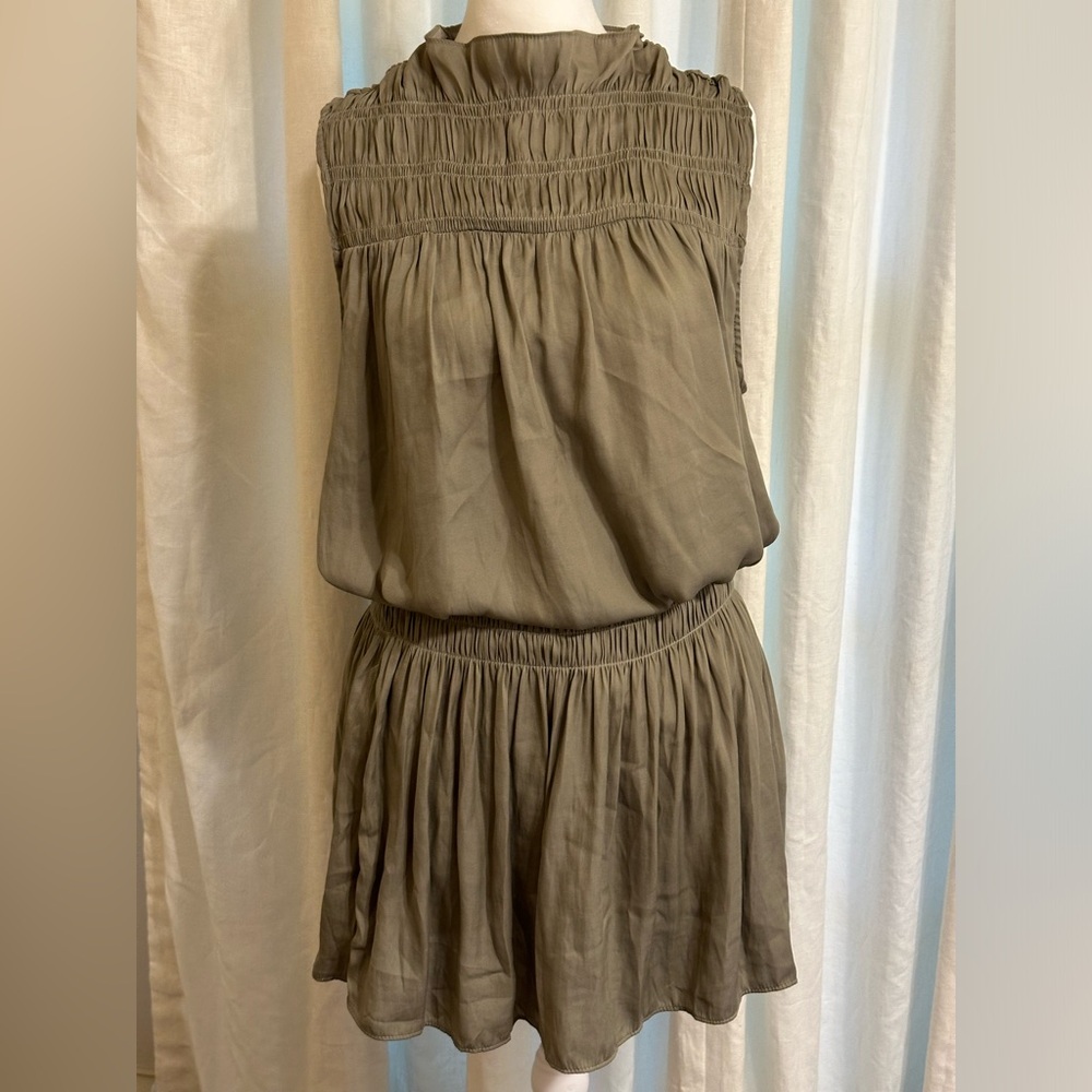 Pants Store Women’s L Olive Sleeveless Pullover Mini Dress with Waist Detail